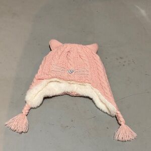 Capelli of New York Pink Cat Ear Knit Hat